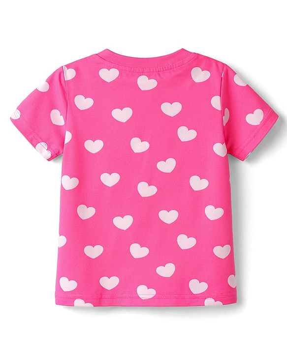 Babyhug 100% Cotton Knit Half & Full Sleeves T-Shirts & Pyjamas Co-ord Night Suits with Heart & Fruit Print Pack of 2 - Multicolor