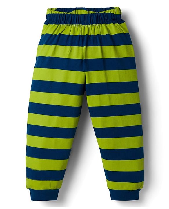 Babyhug 100% Cotton Knit Full Sleeves T-Shirt & Pyjama Night-Suit With Dino & Football Print Pack of 2 - Multicolor