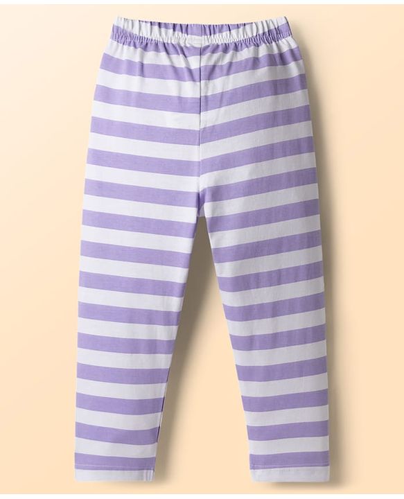 Babyhug Cotton Knit Full Sleeves T-Shirt & Pyjama Night-Suit With Breakfast Print Pack of 2 - Multicolor