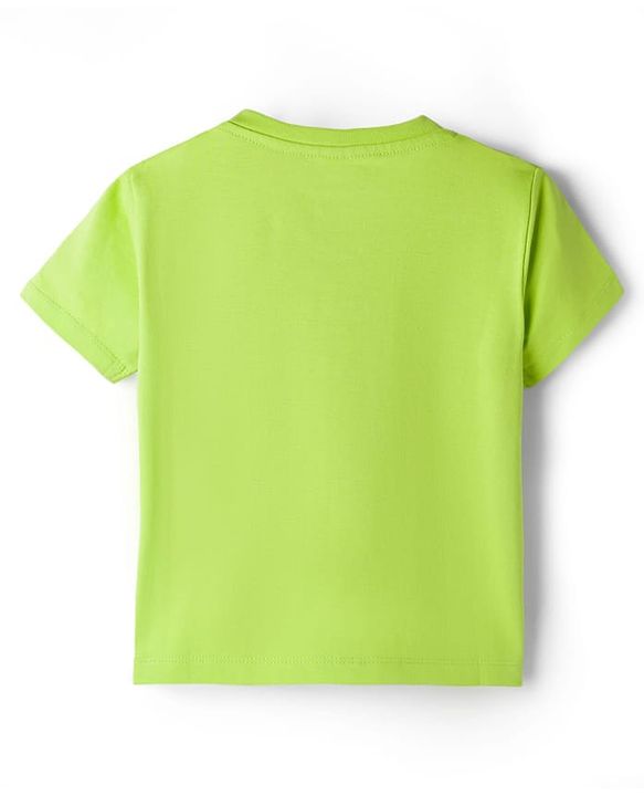 Babyhug Cotton Knit Half Sleeves T-Shirt with Mommy's Favourite Print - Light Green