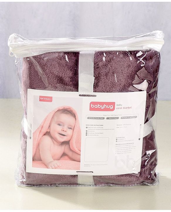 Babyhug Coral All Seasons Blanket - Brown