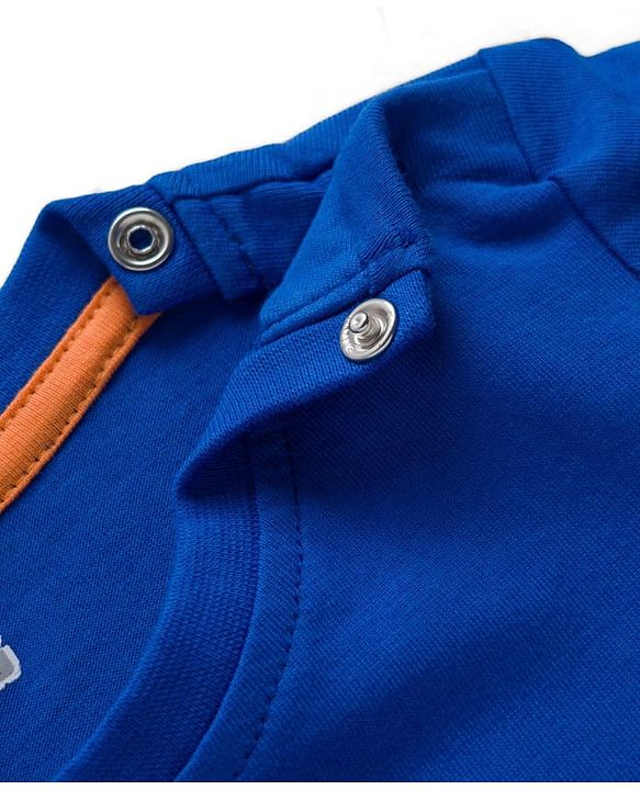 Babyhug 100% Cotton Knit Half Sleeves Solid T-Shirt - Navy Blue