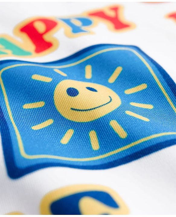 Babyhug Water Repellent Half Raglan Sleeves Printed Two Piece Swimsuit - Blue