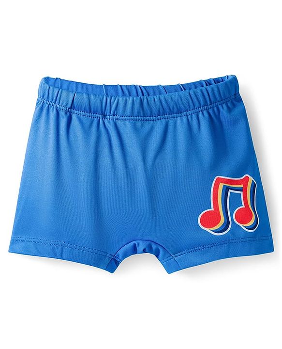 Babyhug Water Repellent Half Raglan Sleeves Printed Two Piece Swimsuit - Blue