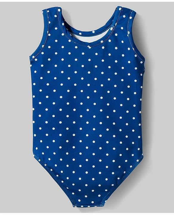 Babyhug Water Repellent Sleeveless V Cut Swimsuit with Strawberry Print - Navy Blue