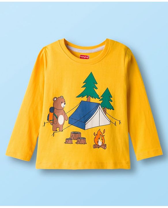 Babyhug Cotton Knit Full Sleeves T-Shirts With Animal & Text Print Pack of 3 - Multicolor