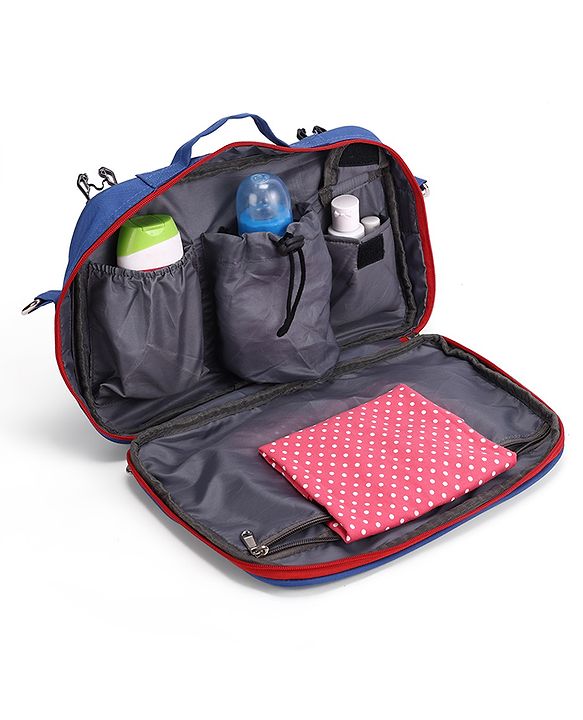 Babyhug Duet Diaper Bag with Diaper Changing Mat and Small Detachable Pouch - Grey Yellow| Set of 3 & Insulated Bottle Pouch|Water Resistant Fabric|Multi-carry Option| Durable Zipper| Easy to Maintain