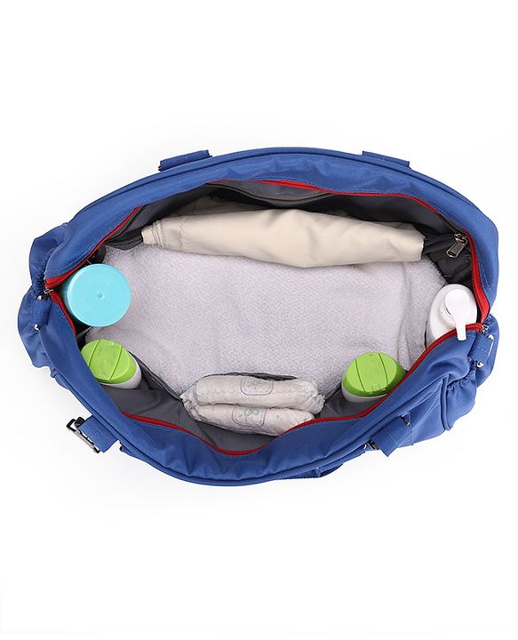 Babyhug Duet Diaper Bag with Diaper Changing Mat and Small Detachable Pouch - Grey Yellow| Set of 3 & Insulated Bottle Pouch|Water Resistant Fabric|Multi-carry Option| Durable Zipper| Easy to Maintain