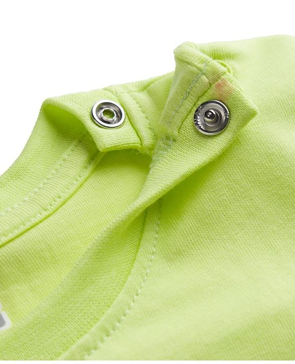 Babyhug 100% Cotton Knit Half Sleeves Text Printed T-Shirt - Lime Green