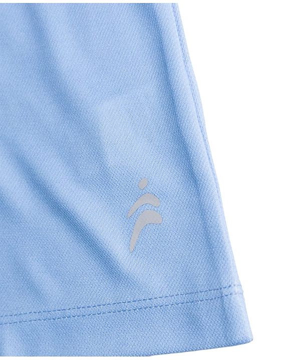 Pine Active Knit Drop Shoulder Raglan Half Sleeves T-Shirt with Numerical Print - Light Blue
