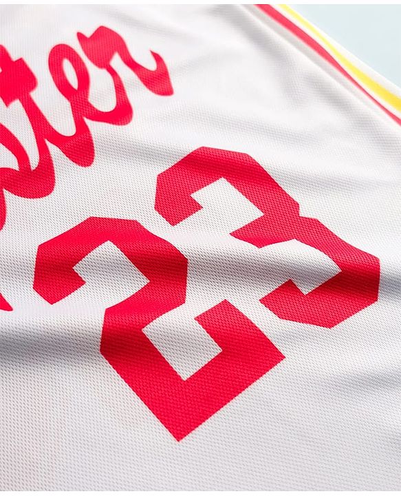 Pine Active Knit Sleeveless T-Shirt with Hoopster Print - White