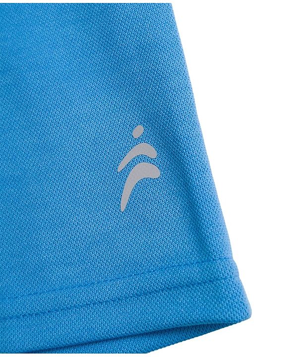 Pine Active Knit Drop Shoulder Half Sleeves Printed T-Shirt - Royal Blue