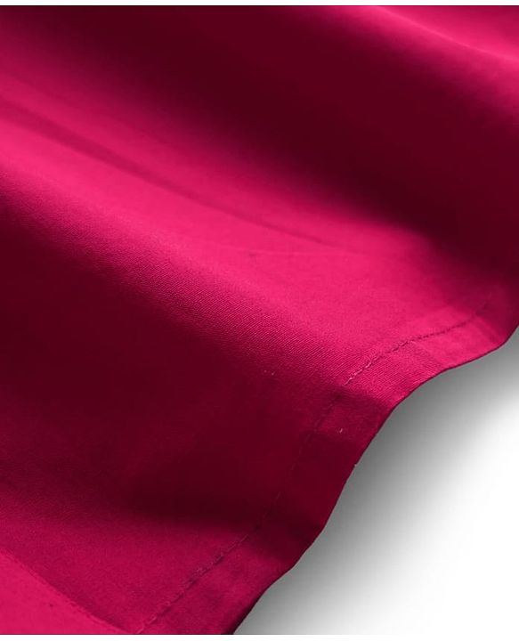 Pine Kids Poplin Woven Half Sleeves Solid Frock With Belt & Pearl Detailing - Dark Pink