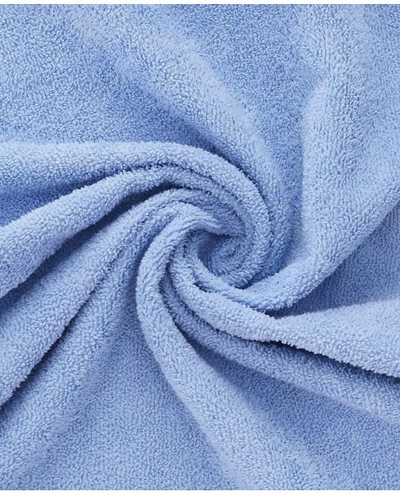 Babyhug Knit Towel with Tiger Embroidery L 95 x B 50.5 cm - Light Blue