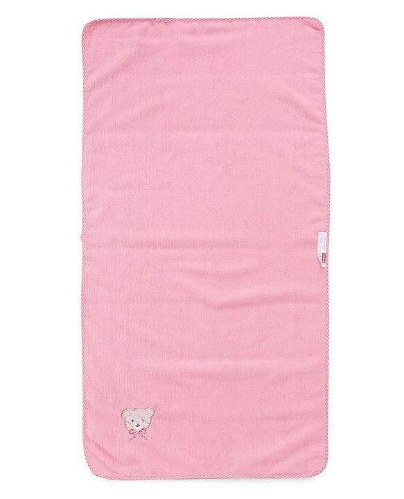Babyhug Knit Towel with Tiger Embroidery L 95 x B 50.5 cm - Light Blue
