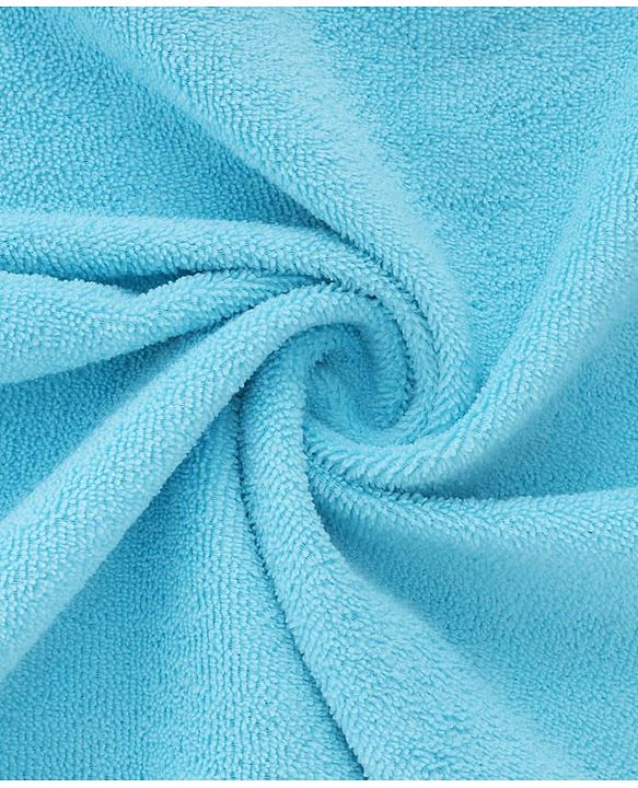 Babyhug Knit Towel with Tiger Embroidery L 95 x B 50.5 cm - Light Blue