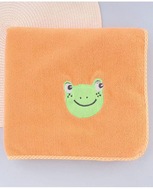 Babyhug Knit Towel with Tiger Embroidery L 95 x B 50.5 cm - Light Blue