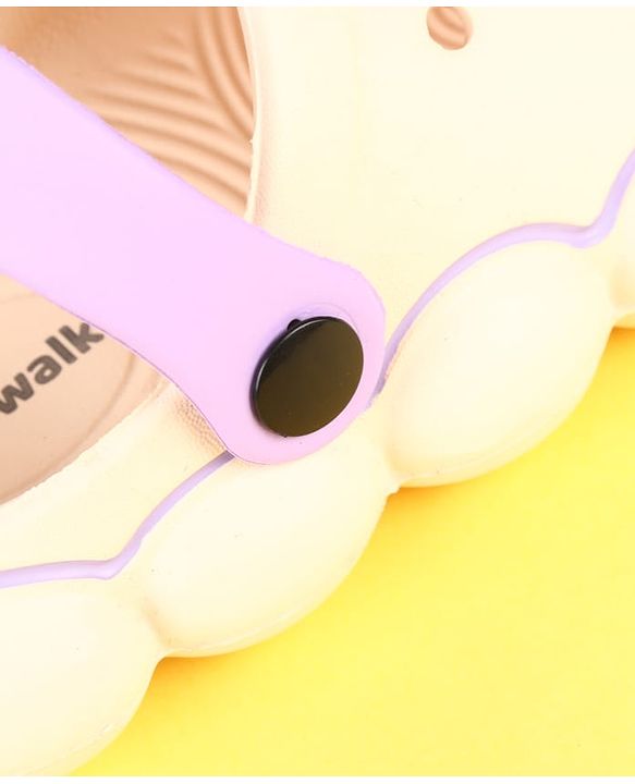 Cute Walk by Babyhug Clogs with Mushroom Applique - Beige