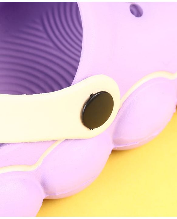 Cute Walk by Babyhug Clogs with Mushroom & Floral Applique - Purple