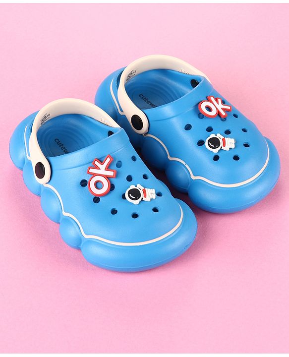 Cute Walk by Babyhug Clogs With Applique Detailing & Back Strap Closure - Blue