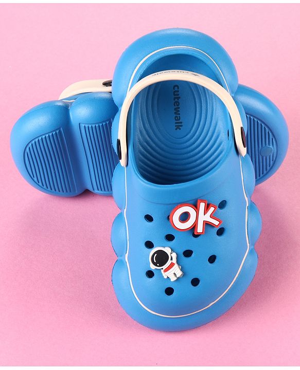 Cute Walk by Babyhug Clogs With Applique Detailing & Back Strap Closure - Blue