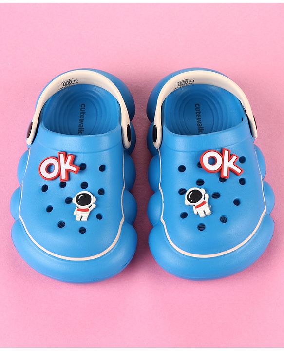 Cute Walk by Babyhug Clogs With Applique Detailing & Back Strap Closure - Blue
