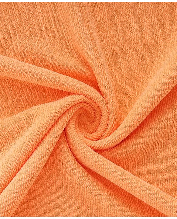 Babyhug Microfiber Hooded Towel With Tiger Print L 76 x B 69 cm - Orange
