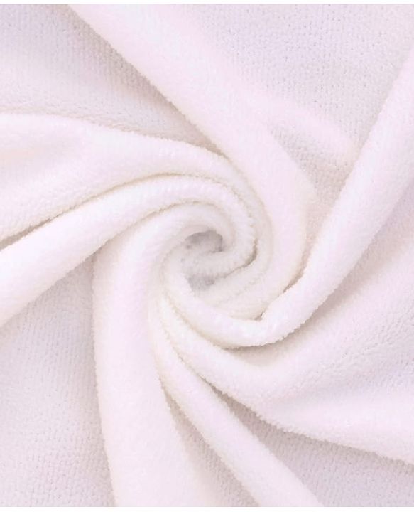 Babyhug Terry Knit Microfiber Hooded Towel with Bunny Embroidery & Applique L 75 x B 70 cm - White