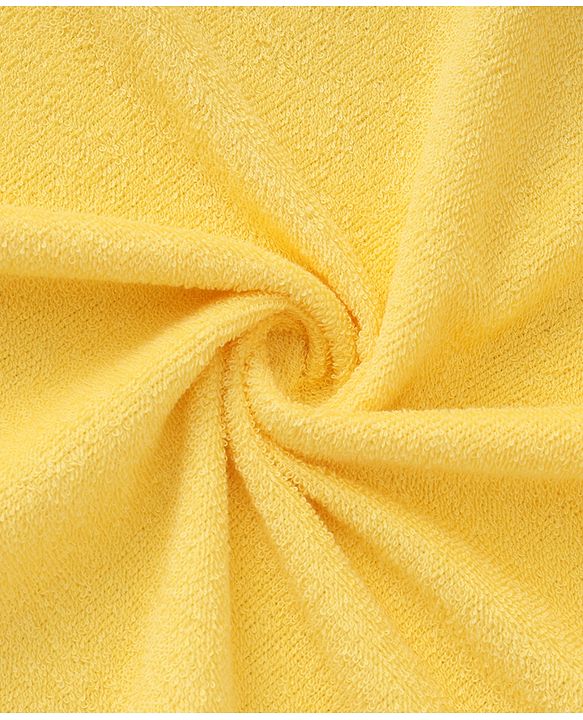 Babyhug Terry Knit Sheep Hooded Towel L 72 x B 71 cm - Yellow