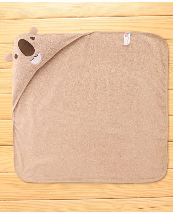 Babyhug Terry Knit Hooded Towel With Koala Design L 67 x B 72 cm - Tan