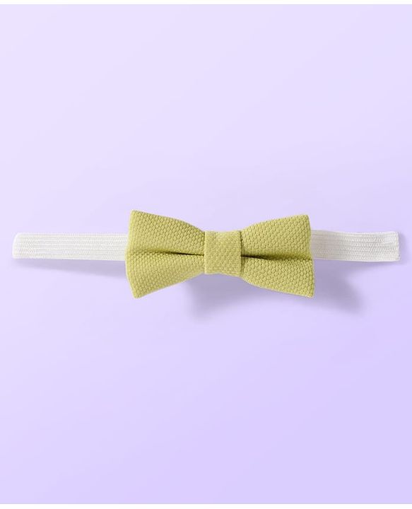 Babyhug Cotton Blend Woven Full Sleeves Solid 3 Piece Party Suit With Bow - Light Green & White