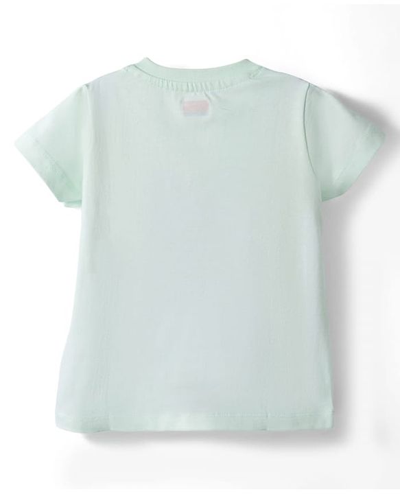 Babyhug 100% Cotton Knit Half Sleeves Floral Embroidered T-Shirt - Multicolour