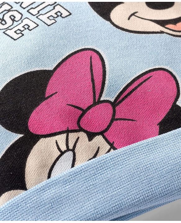 Babyhug Disney Cap, Mittens & Booties Set with Miniie Mouse & Family Print Multicolour - Diameter 9 cm
