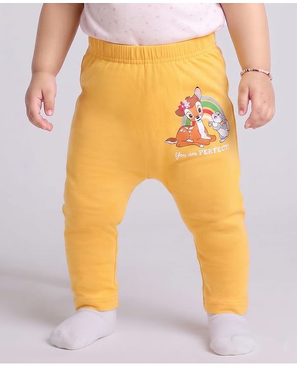 Babyhug Disney Interlock Knit Full Length Diaper Leggings with Marie Graphic Pack of 3 - Red Yellow & White