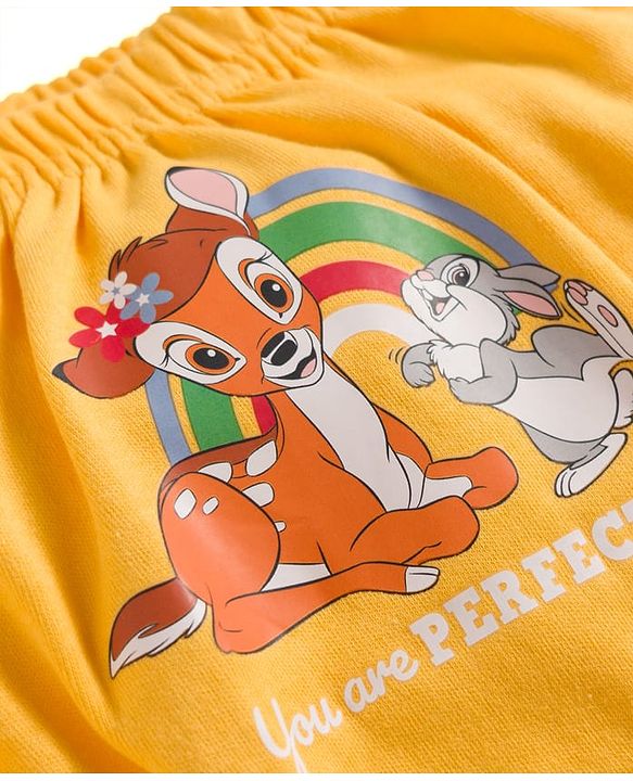 Babyhug Disney Lycra Knit Bloomers with Marie Graphic Pack of 3 - White Red & Yellow