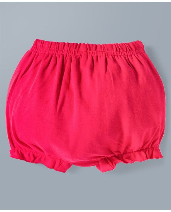 Babyhug Disney Lycra Knit Bloomers with Marie Graphic Pack of 3 - White Red & Yellow