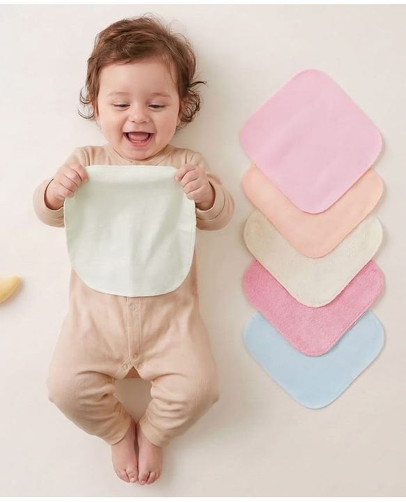 Babyhug Terry Knit Hand & Face  Towel Pack Of 6 L 24 x B 24 cm - Multicolour