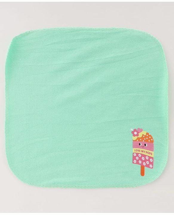 Babyhug Terry Knit Face & Hand Towel With Floral Print Pack Of 6 L 24 x B 24 cm- Multicolour