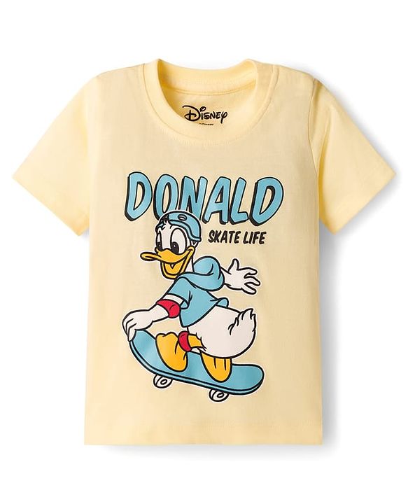 Babyhug Disney 100% Cotton Knit Half Sleeves T-Shirts With Mickey & Friends Graphic Pack of 2 - Multicolour