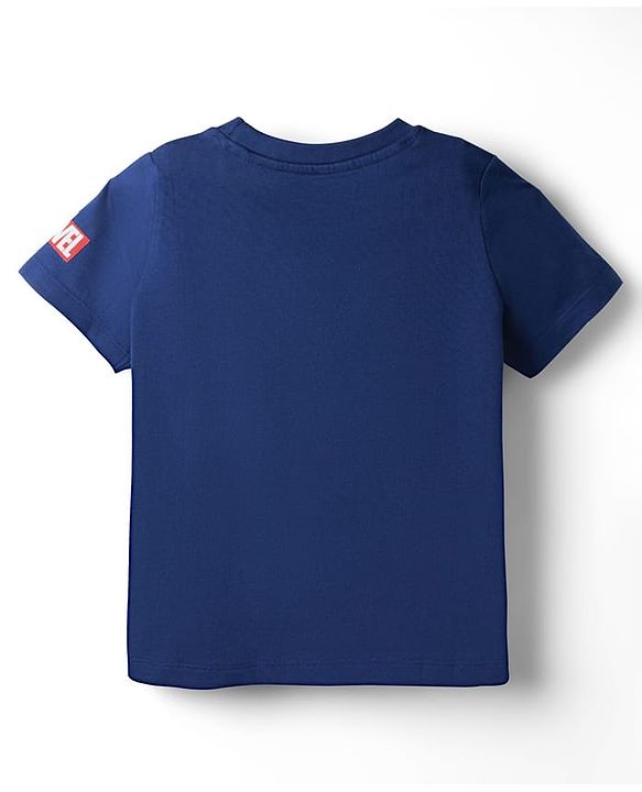 Pine Kids Marvel Single Jersey Knit Half Sleeves T-Shirt With Avenger Captain America Graphics - Navy Blue