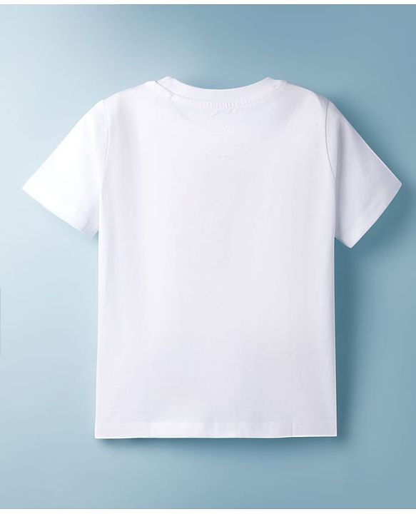 Pine Kids Disney Single Jersey Knit Half Sleeves T-Shirt with Mickey Mouse & Friends Graphic - White