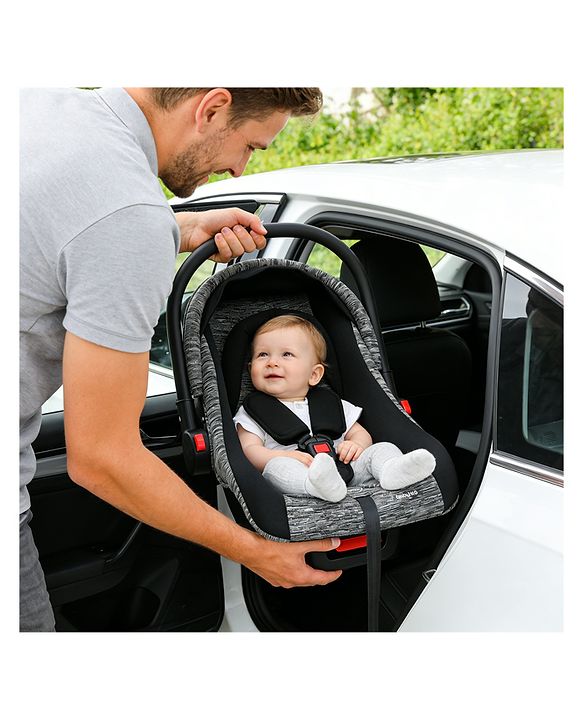 Babyhug Cloud Cradle 3-in-1 Baby Carry Cot  Black| Rocker & Baby Seat| Safety Harness| Adjustable Canopy| Lightweight Portable Design| Removable & Washable Cover| 015 Months
