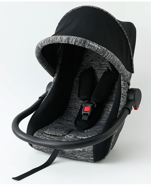 Babyhug Cloud Cradle 3-in-1 Baby Carry Cot  Black| Rocker & Baby Seat| Safety Harness| Adjustable Canopy| Lightweight Portable Design| Removable & Washable Cover| 015 Months