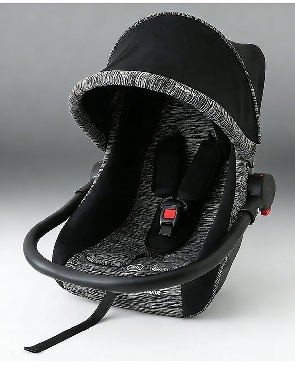 Babyhug Cloud Cradle 3-in-1 Baby Carry Cot  Black| Rocker & Baby Seat| Safety Harness| Adjustable Canopy| Lightweight Portable Design| Removable & Washable Cover| 015 Months