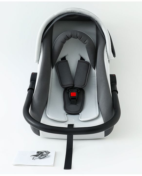 Babyhug Cloud Cradle 3-in-1 Baby Carry Cot  White Grey| Rocker & Baby Seat| Safety Harness| Adjustable Canopy| Lightweight Portable Design| Removable & Washable Cover| 015 Months