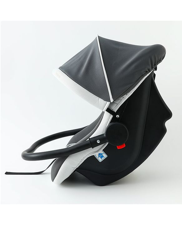 Babyhug Cloud Cradle 3-in-1 Baby Carry Cot  White Grey| Rocker & Baby Seat| Safety Harness| Adjustable Canopy| Lightweight Portable Design| Removable & Washable Cover| 015 Months
