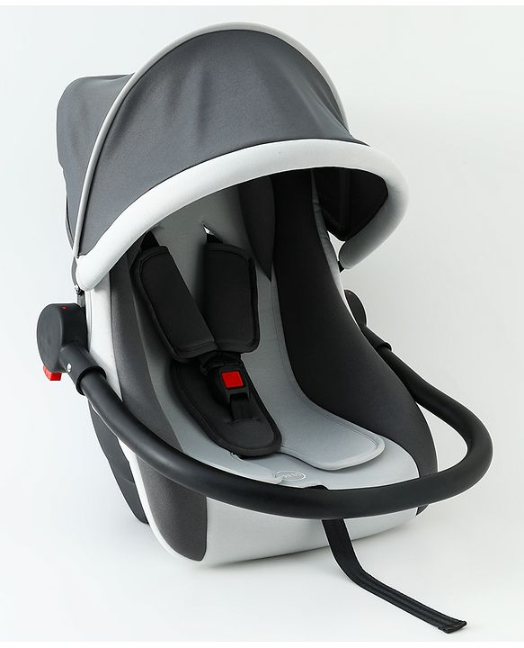 Babyhug Cloud Cradle 3-in-1 Baby Carry Cot  White Grey| Rocker & Baby Seat| Safety Harness| Adjustable Canopy| Lightweight Portable Design| Removable & Washable Cover| 015 Months