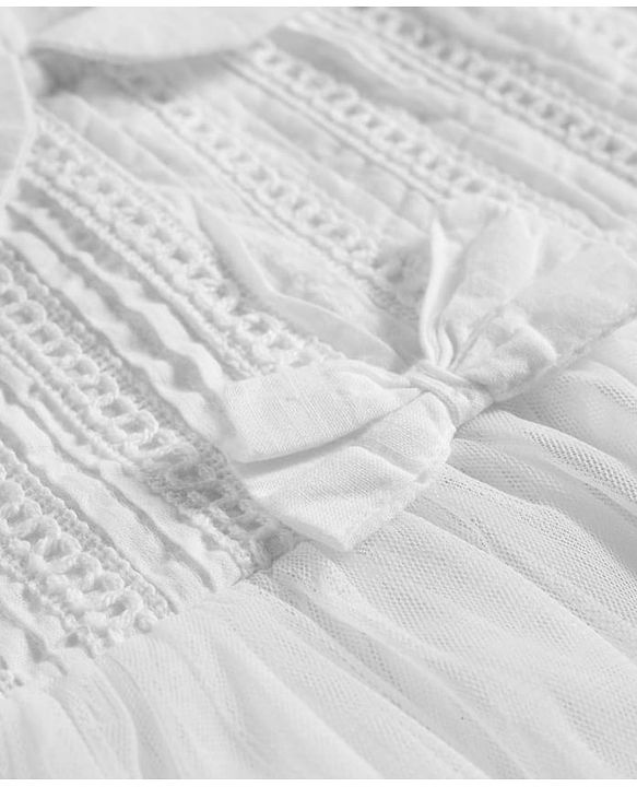 Babyhug 100% Cotton Woven Sleeveless Embroidered Frock With Headband - White