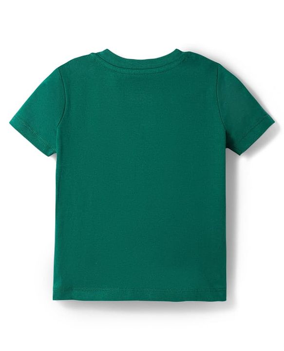 Babyhug Disney Single Jersey Knit Half Sleeves T-Shirt & Shorts Night Suit With Pluto Graphics - Green