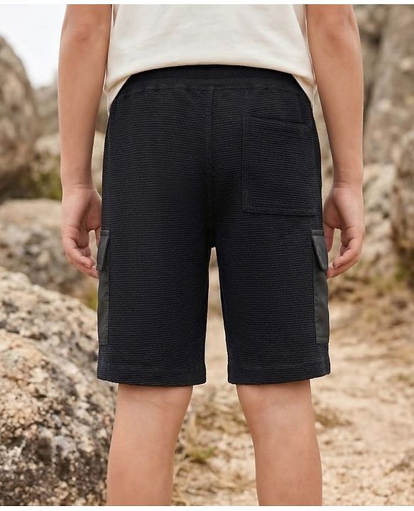 Pine Kids Looper Knit Solid Shorts - Black